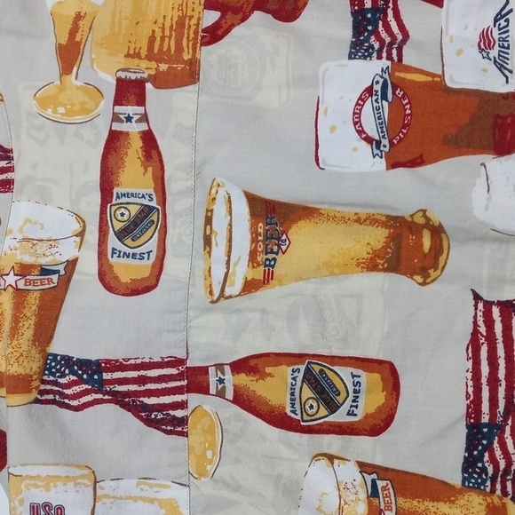 C & B Sport by Croft & Barrow mens short sleeved button down beer shirt - Picture 9 of 12